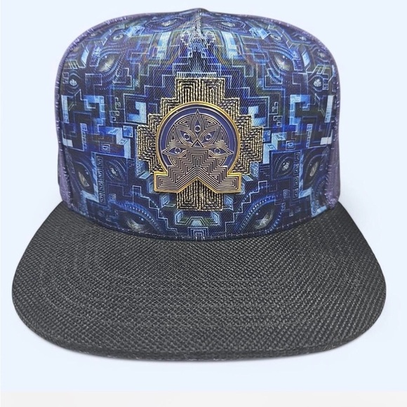 Geometric Pattern Snapback Hat - Picture 1 of 6